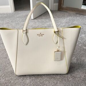 Kate Spade Cream and Yellow Tote